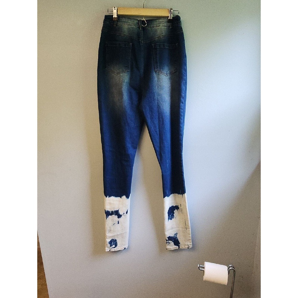 NWT Shane Justin unisex jeans Distressed Bleach Splatter Dipped - Picture 6 of 6